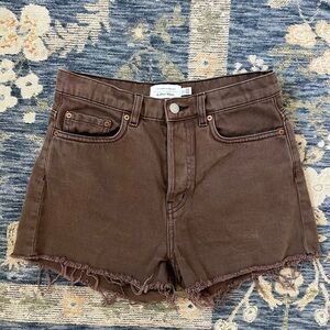 & OTHER STORIES Raw Edge Denim Shorts